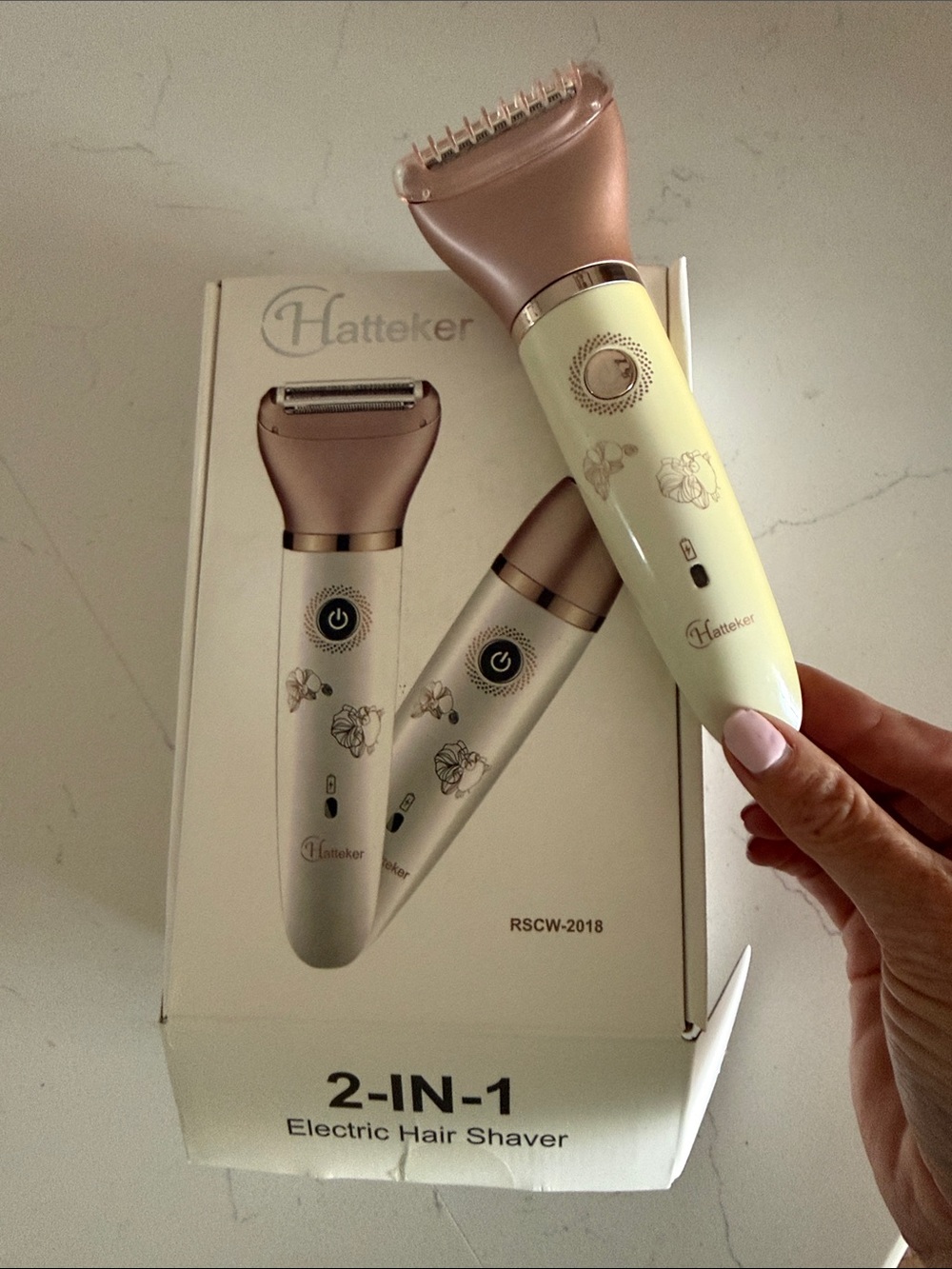 Cream & Rose Gold Cordless Personal Trimmer
